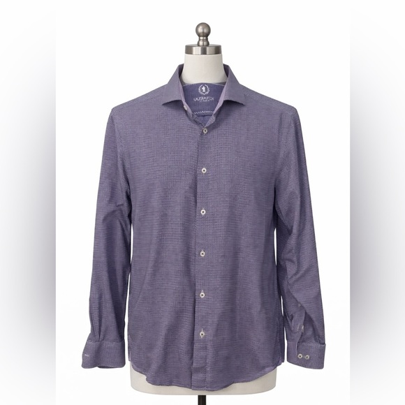 Bugatchi Other - BUGatchi LS Button Down purple and black houndstooth shirt SZ 16/40